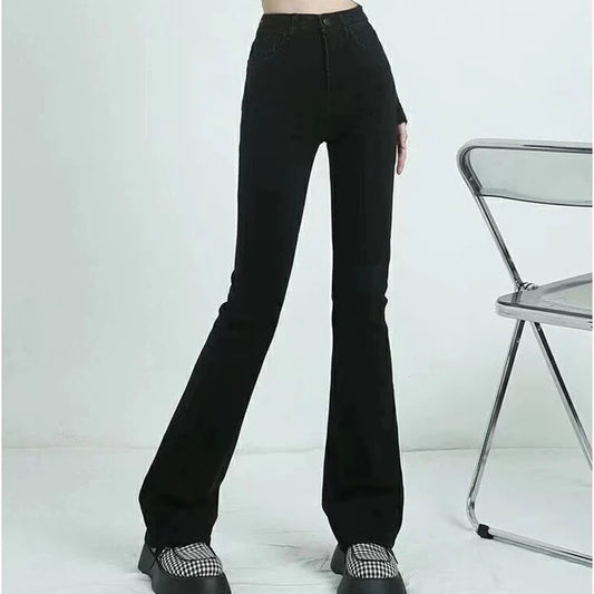 Elastic Flare Denim Bell Bottom