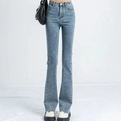 Elastic Flare Denim Bell Bottom