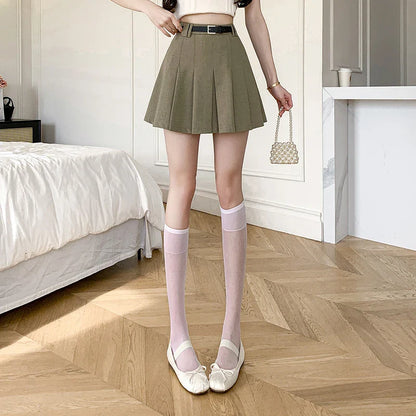 FashionSierra - Korean Style New Fashion High Waist A-line Mini Pleated Womens Spring Summer Casual Short Woman Skirt