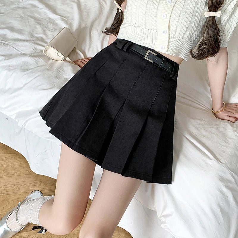 FashionSierra - Korean Style New Fashion High Waist A-line Mini Pleated Womens Spring Summer Casual Short Woman Skirt