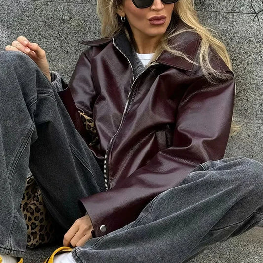 Stylish Streetwear Leather Jacket