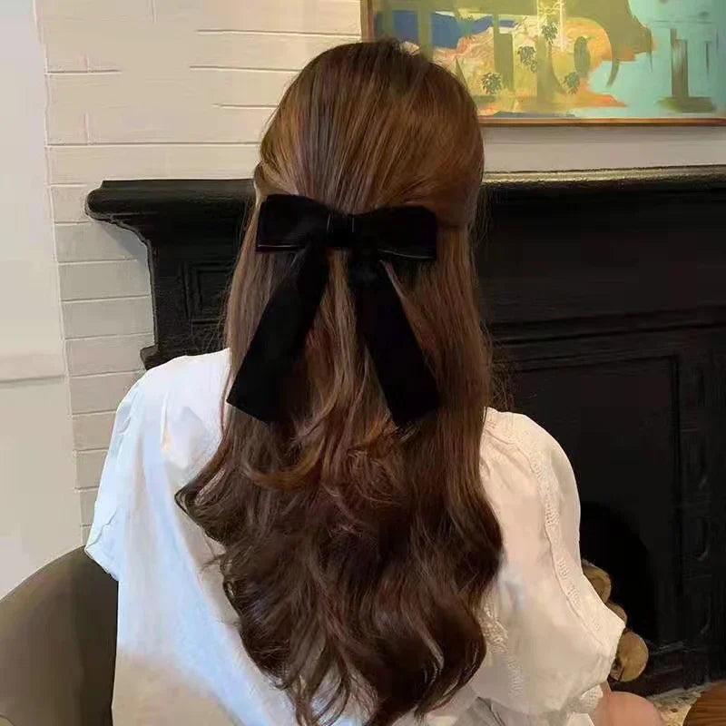 Velvet Bow Hair Clips - Christmas Accessory For Women Accessories-L
