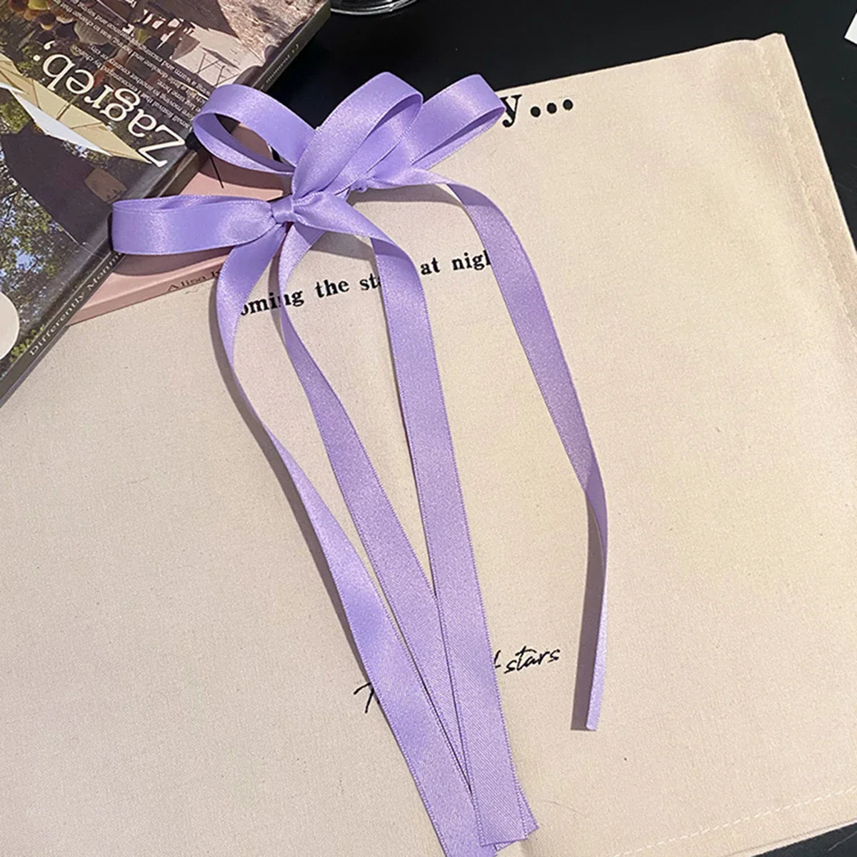 Ribbon Back Head Headdress - Christmas Hair Accessory Purple Accessories-L