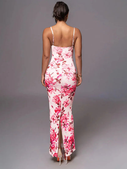 FashionSierra - Print Maxi Dress Sleeveless Backless Sexy Floral Dress