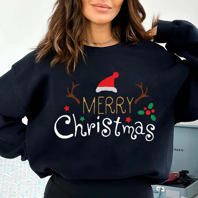 Graphic Santa Claus Reindeer Navidad Harajuku Y2K Unisex Christmas Hoodie Black 3 / M Hoodies-L