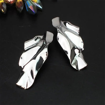 New Exaggerated Big Twisted Metal Cool Fashion European Ear Jewelry Earring