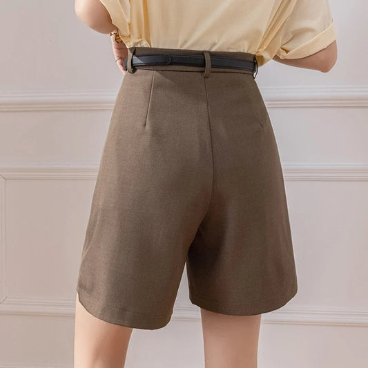 FashionSierra - New Fashion High Waist Short Pants Spring Summer Casual Office Ladies Loose Shorts Women 2024 Shorts