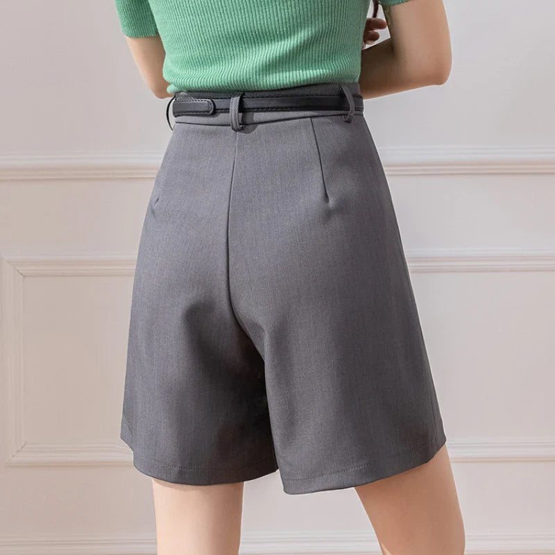 FashionSierra - New Fashion High Waist Short Pants Spring Summer Casual Office Ladies Loose Shorts Women 2024 Shorts