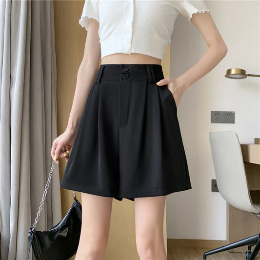 FashionSierra - High Waist Fashion Summer Casual Loose Wide Leg Female Shorts