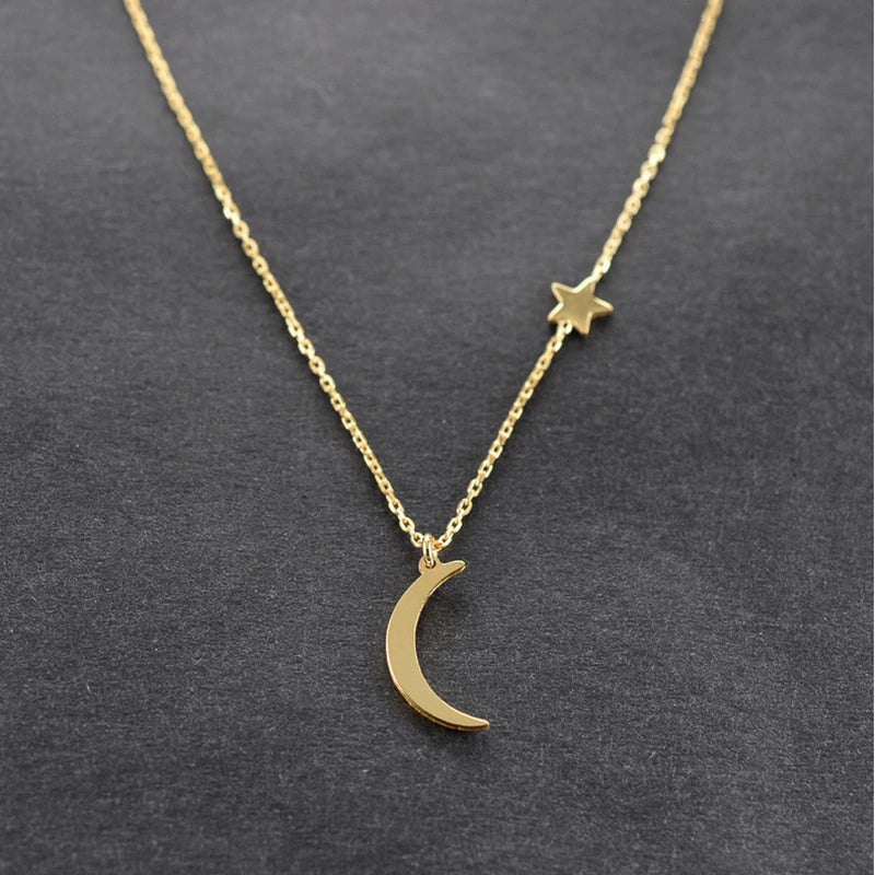 New Fashion Kpop Golden Meniscus Clavicle Women Jewelry Girl Necklake