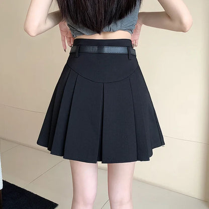 FashionSierra - New Korean Fashion High Waist A-line Mini Pleated Women Spring Summer Casual Short Woman Skater Skirt