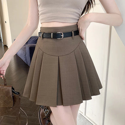 FashionSierra - New Korean Fashion High Waist A-line Mini Pleated Women Spring Summer Casual Short Woman Skater Skirt