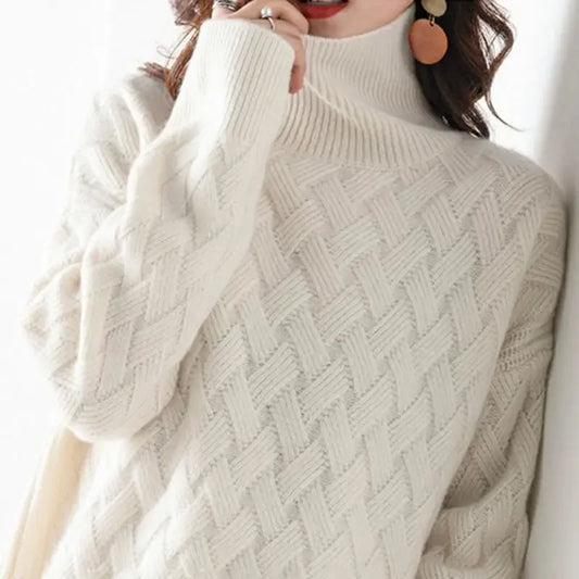 FashionSierra - New Winter Casual Chic Cashmere Oversize Thick Pullover Female Long Sleeve Sweater