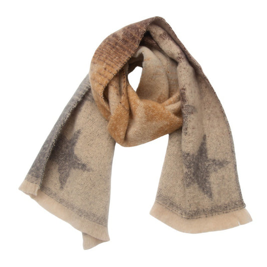 Autumn Winter Circle Yarn Jacquard Gradient Star Foreign Trade Scarf