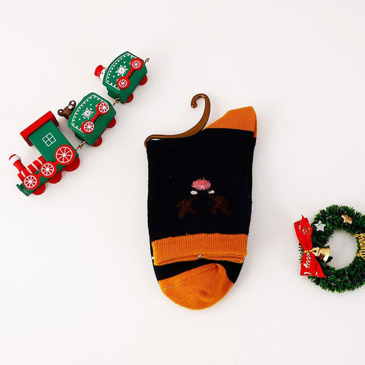 Cute Christmas Stripe Mid Calf Christmas Socks