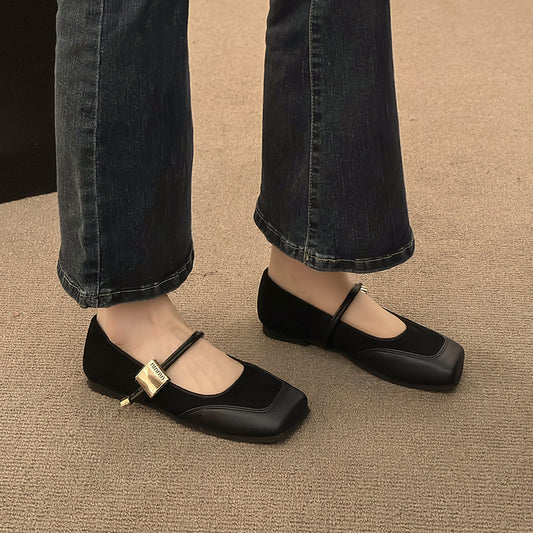 Flat Shoes Women 2024 New Spring Summer French Gentle Small Leather Single Shoes Pregnant Mary Jane Shoes