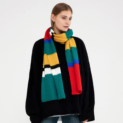 AC Plaid Scarf Autumn Winter New Foreign Trade Korean Imitation Cashmere Warm Scarf