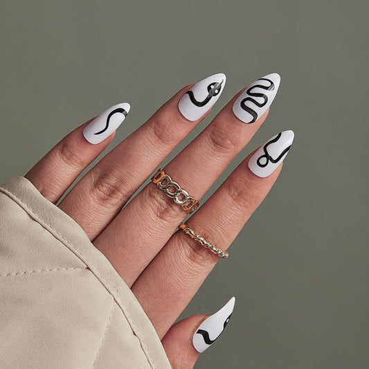 Halloween Sweet Cool Snake Shadow Wearable Press on Nail