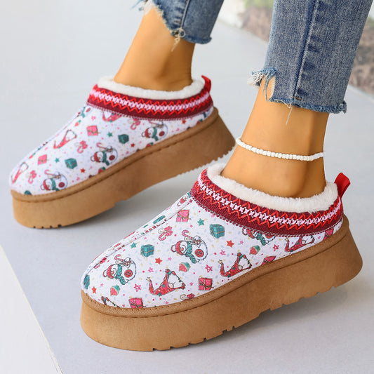 Plus Size Women 2024 Autumn Winter Height Increasing Outdoor Warm Snow Boots Wholesale Shoes