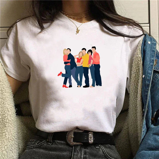 Friends TV Show Femme Harajuku 90s Streetwear T-Shirt