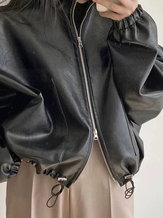 Trendy PU Leather Jacket