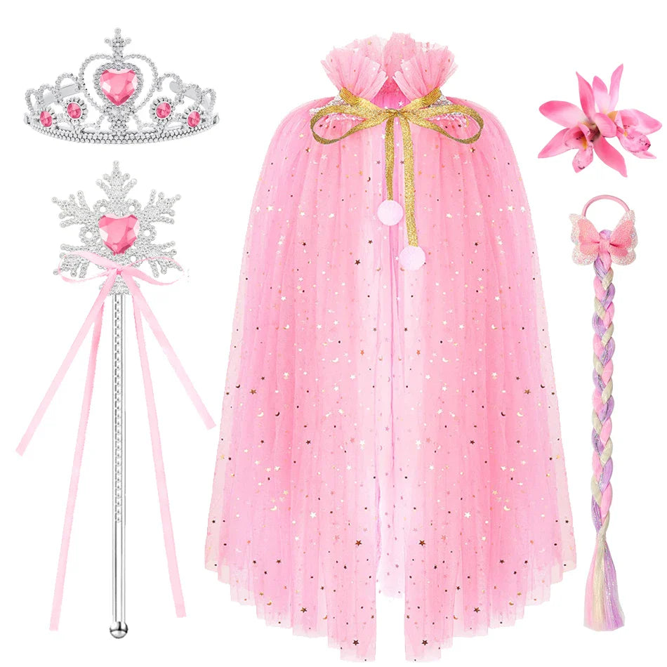 Pink Sleeping Beauty Aurora Cosplay Spring Autumn Birthday Party Elegant Princess Kid Costume