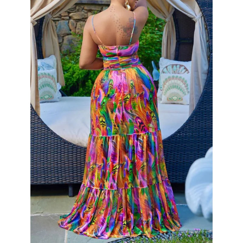 FashionSierra - 2024 Beach Vacation Sexy Fashion Leisure Maxi Boho Dress
