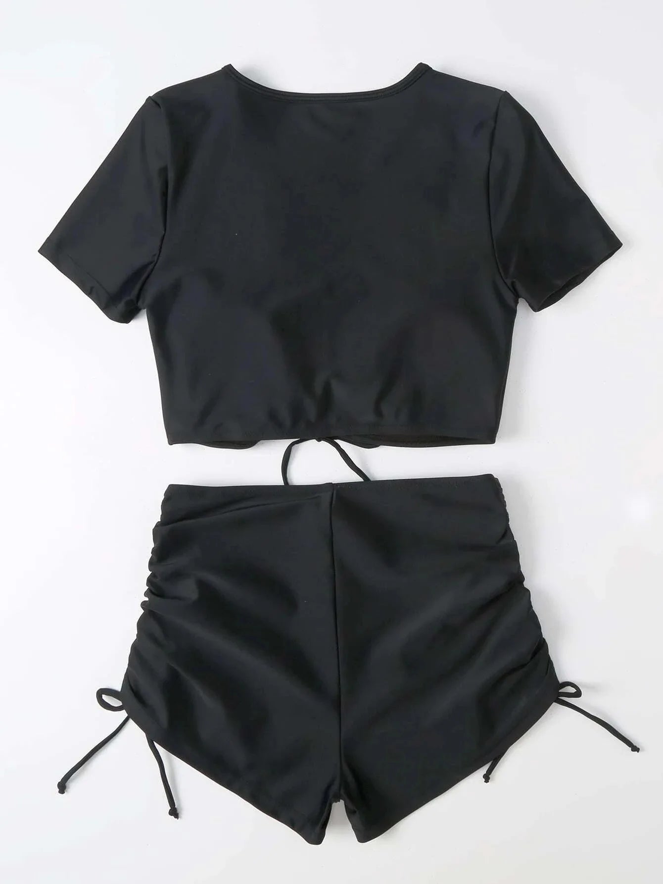 FashionSierra - 2024 Alluring V-neck Drawstring Sexy Basic Swimsuits