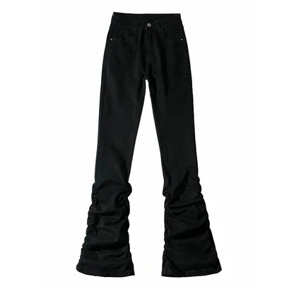 90s Retro Ruched Flare Halloween Pants