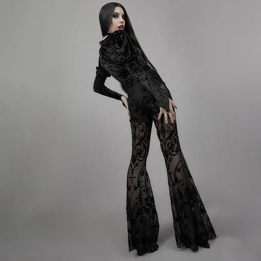 Casual Distressed Gothic Halloween Pants