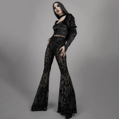 Casual Distressed Gothic Halloween Pants