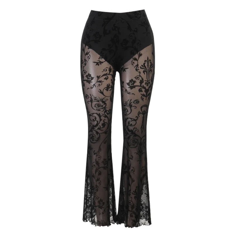 Casual Distressed Gothic Halloween Pants