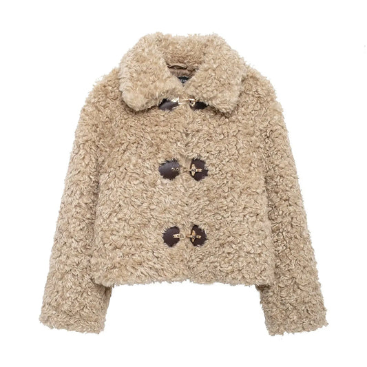Winter Coats Single Breasted Turn-Down Collar Jackets