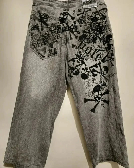 Harajuku Mysterious Baggy Denim Pant black1 / S