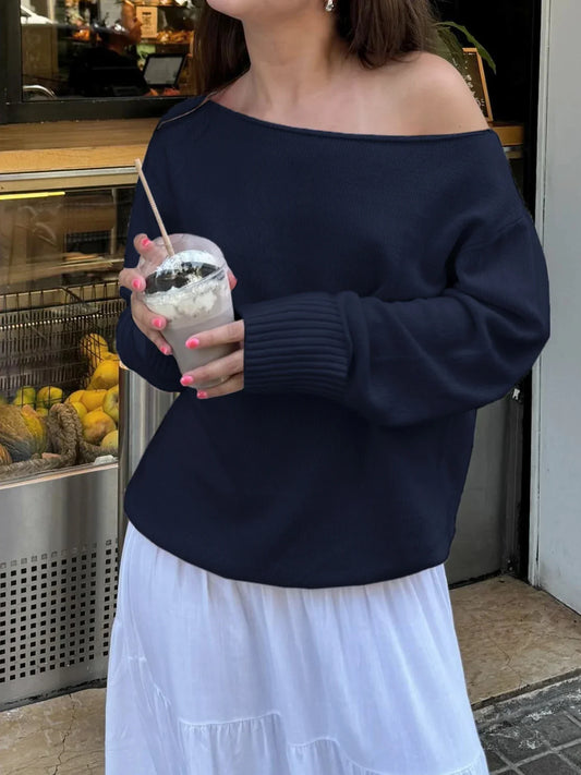 Women's Minimalist Loose Knit Pullover