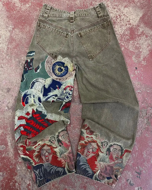 Vintage Gothic Visual Pant Gray / S