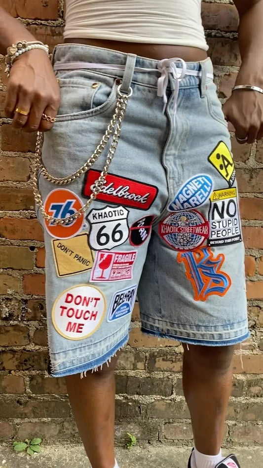Beloved Stitched Denim Short blue / S