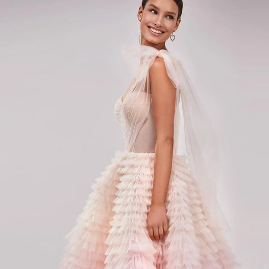 Elegant Pink Lilac One-Shoulder Ball Gown