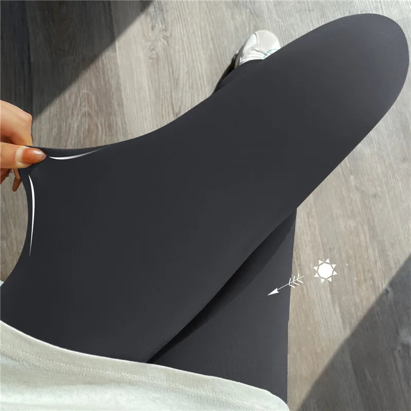 Solid Spandex Fitness Yoga High Waist Gym Bottom