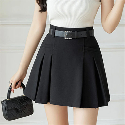 2024 New Summer High Waist Solid Above Knee Length Casual Mini Suit Shorts