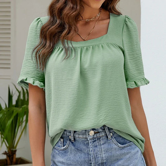 FashionSierra Casual Loose Vintage Elegant Summer Youth Female Blouse