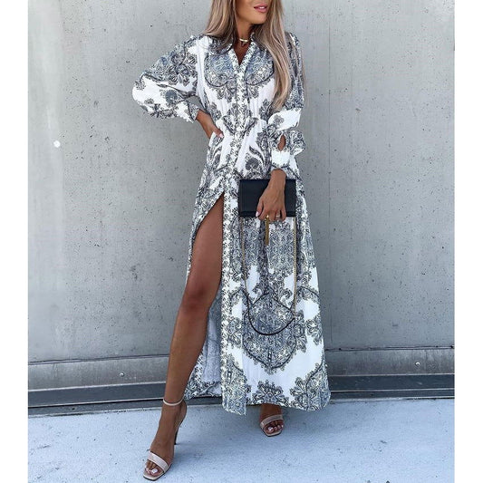 Bohemian Casual Maxi Dress Loose Vacation Dress