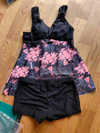 FashionSierra - 2024 New Design Printing Two-piece Tankini  Basic Swimsuits