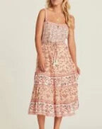 FashionSierra-Sun  Sexy  Sleeveless Strap  2024 Rayon Floral Print  Beach Summer  Gypsy Women  Vestidos Boho Dress