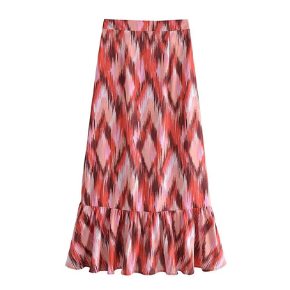 FashionSierra-Casual  2 Piece  Skirt Set  Beach Wear  Straps  Crop Tops  Vintage  High Waist  Loose  Summer Boho Dress