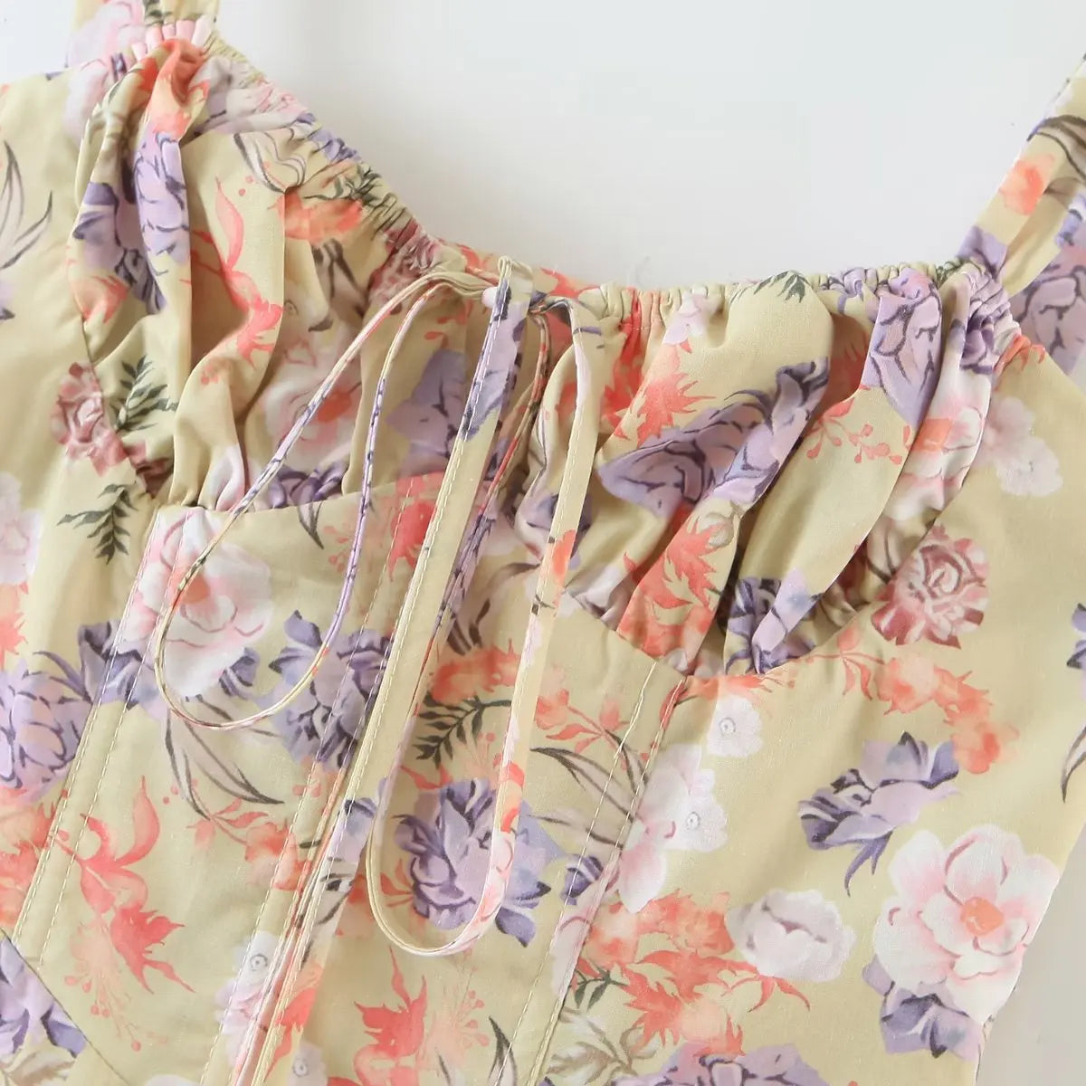 FashionSierra-Floral Print  Party  Vintage  Sleeveless  Backless  Strap  Long  Beach Boho Dress