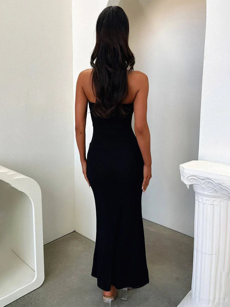 Long Slim Bodycon Spring Summer Backless Sexy Maxi Dress