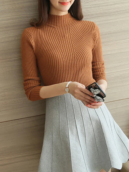 FashionSierra - Knitted Long Sleeve Autumn Winter Women's 2024 Fashion Sweater