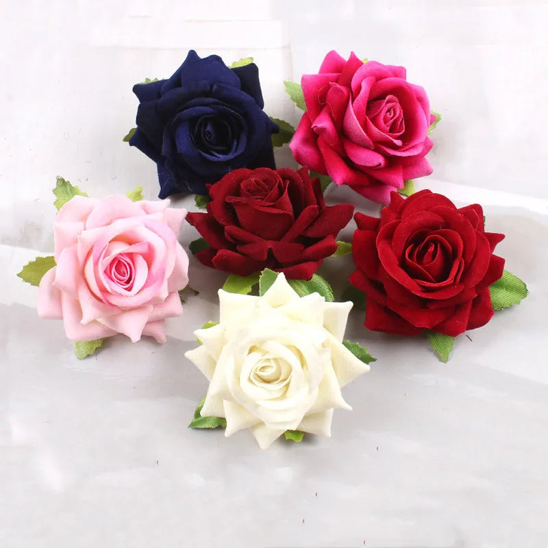 Red Wedding Rose Flower Bride Headdress Hair Accessory Accessories-L