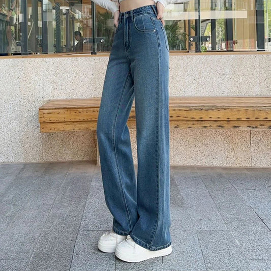 FashionSierra - Waisted Wide Four Season Straight Loose Daily Sexy Trouser